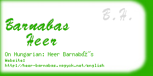 barnabas heer business card